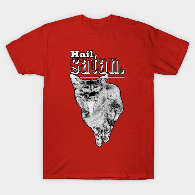 Hail Satan Kitty T-Shirt by Ladybird Etch Co.